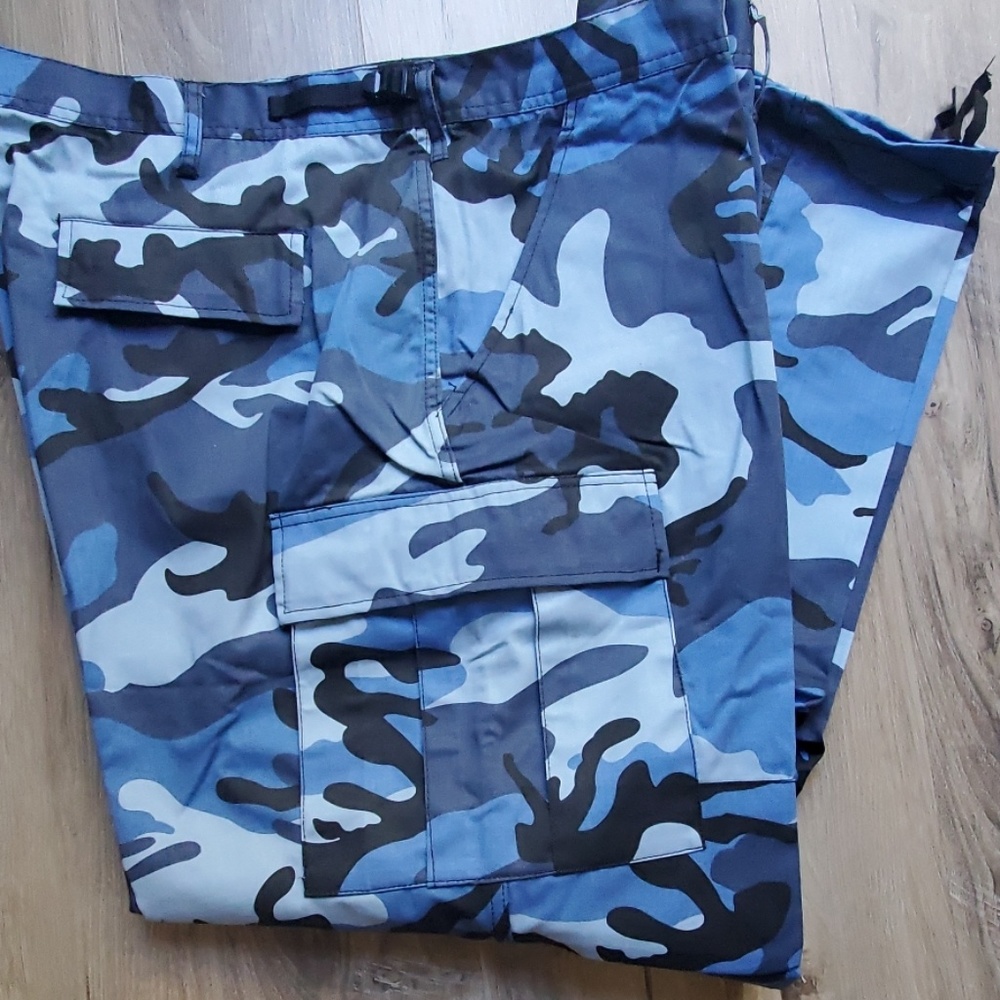 Men's camo cargo battle dress pants